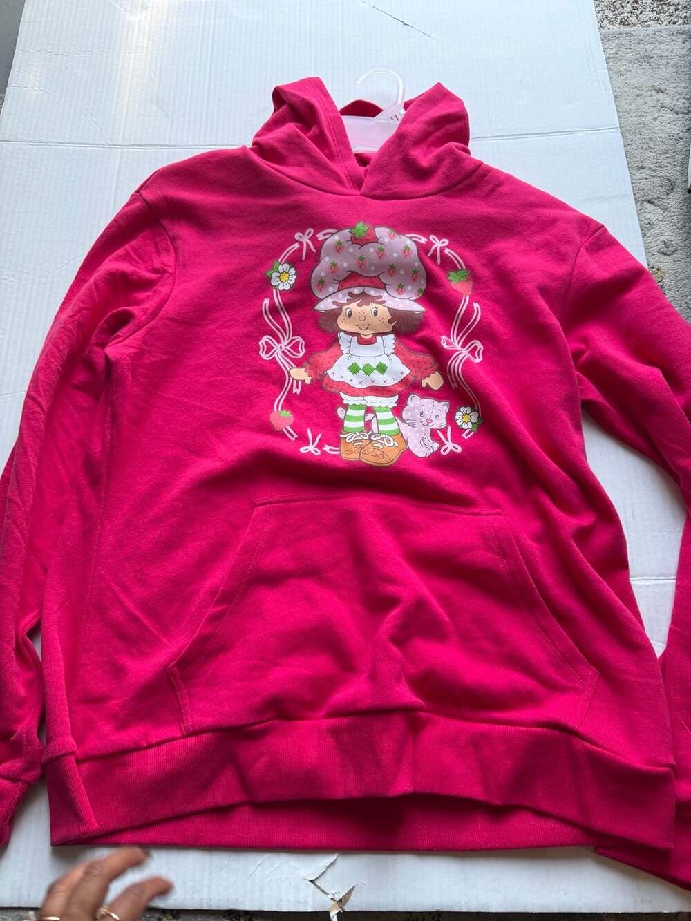 Strawberry Shortcake Pink Graphic Pullover Hoodie